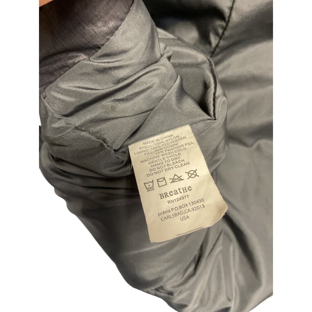 Prana Breathe Puffer Jacket Womens Size S Quilted Insulated Full Zip Gray - Picture 6 of 6